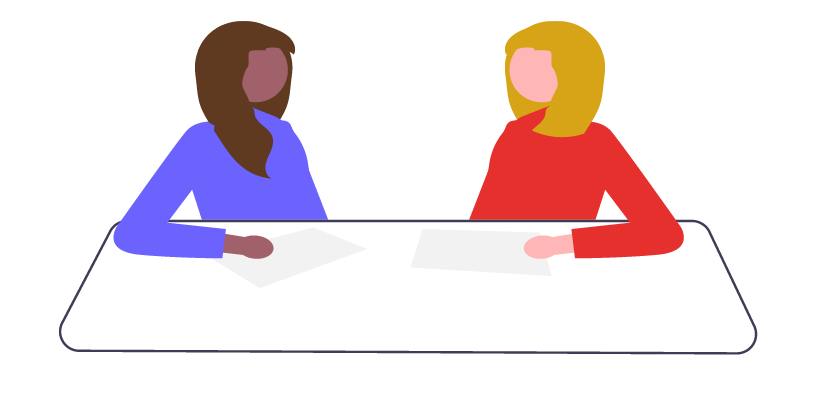 Illustration of a person and their tutor